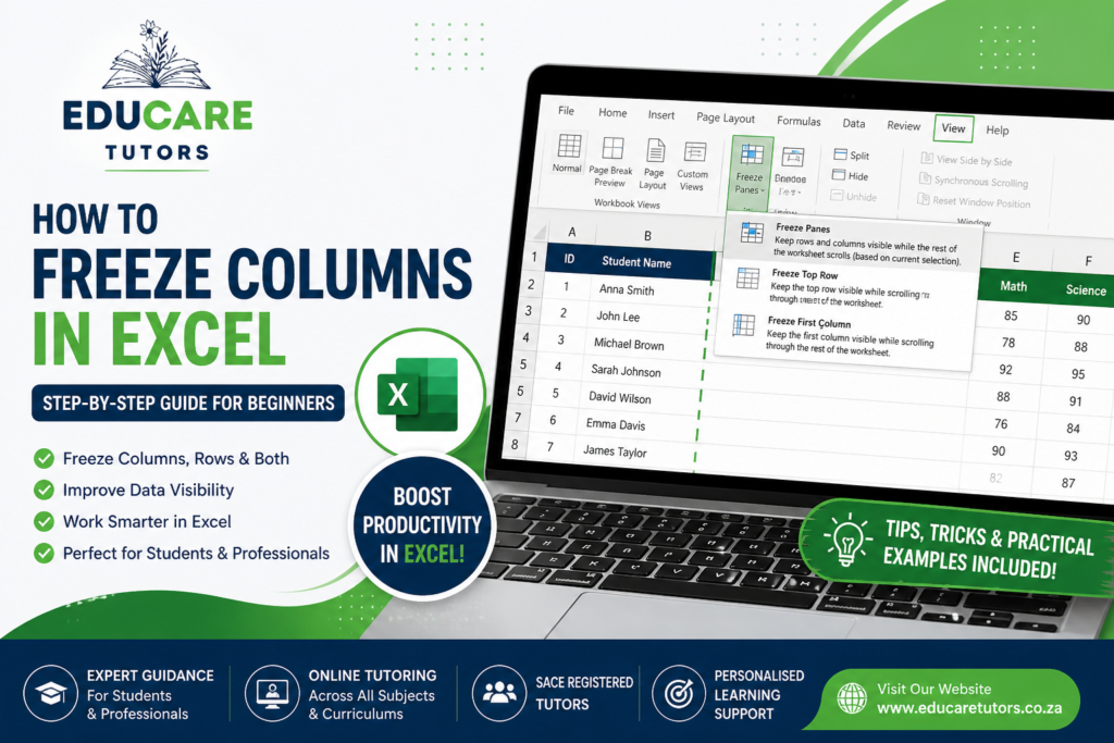 How to Freeze Columns in Excel: A Complete Step-by-Step Guide for Students & Professionals